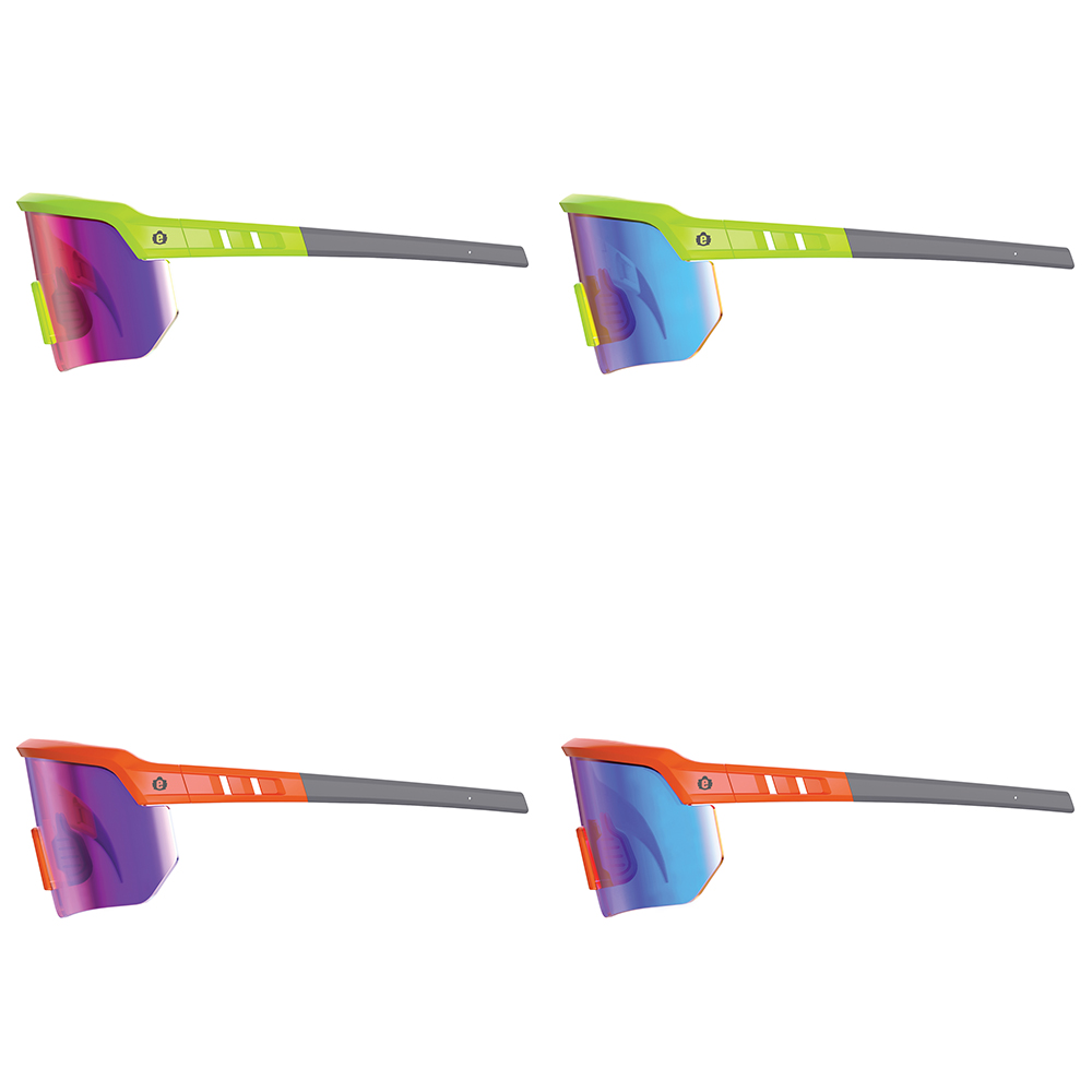 Ergodyne Skullerz AEGIR Anti-Scratch and Enhanced Anti-Fog Safety Glasses Sunglasses with Mirror Lenses from Columbia Safety